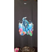 Schwarzes T-Shit " Mit  Druck Taucher " Größe XL
