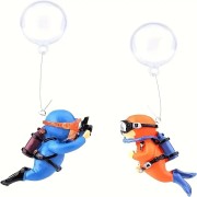 2 Stück Niedliche Taucher-Aquarium-Dekorationen